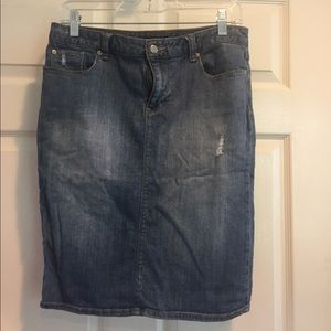 Gap Distressed Denim Skirt